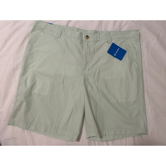 NWT Columbia Men Shorts Sz 42 W/ Ins. 10" "Washed Out" Lime Green NEW